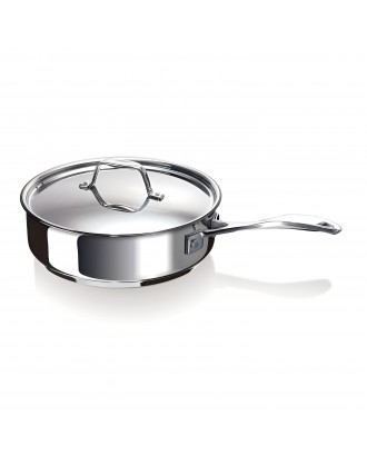 Cratita cu maner si capac, inox, 3.2 L, 24 cm, Chef - BEKA